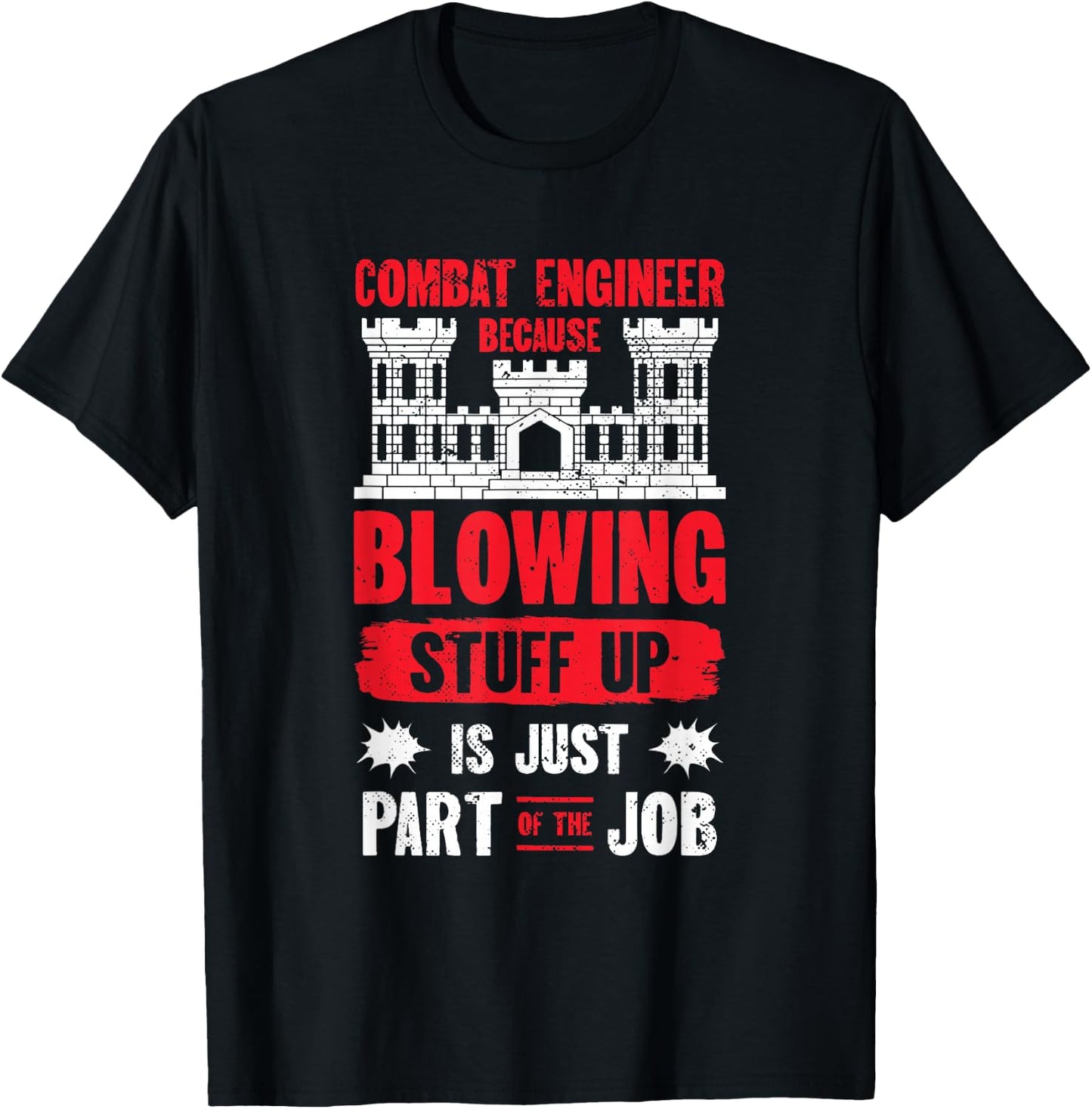 Combat Engineer Engineering Army U.S. Military Army Combat T-Shirt - T-Shirt | Black