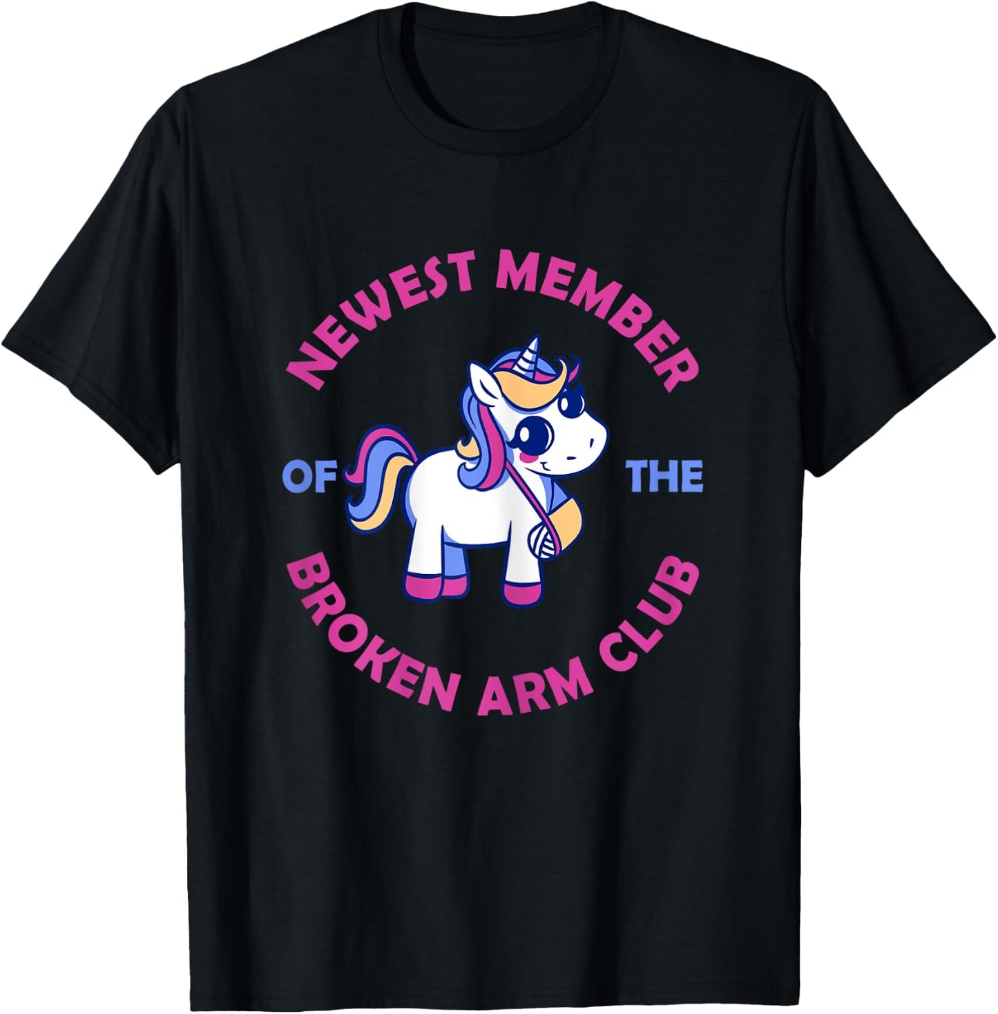 Unicorn Broken Arm Broken Arm Club for Girls T-Shirt - T-Shirt | Black