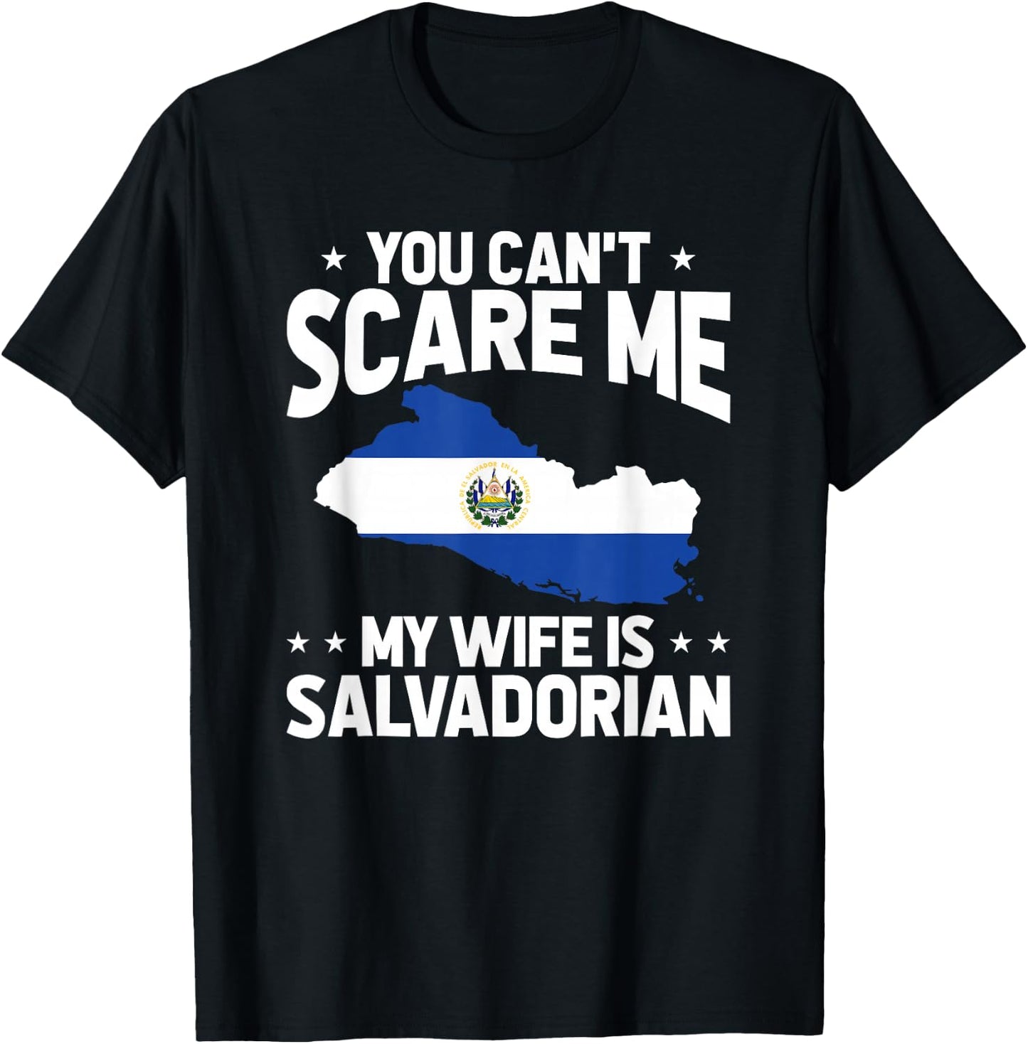 Funny El Salvador My Wife Is Salvadorian T-Shirt - T-Shirt | Black