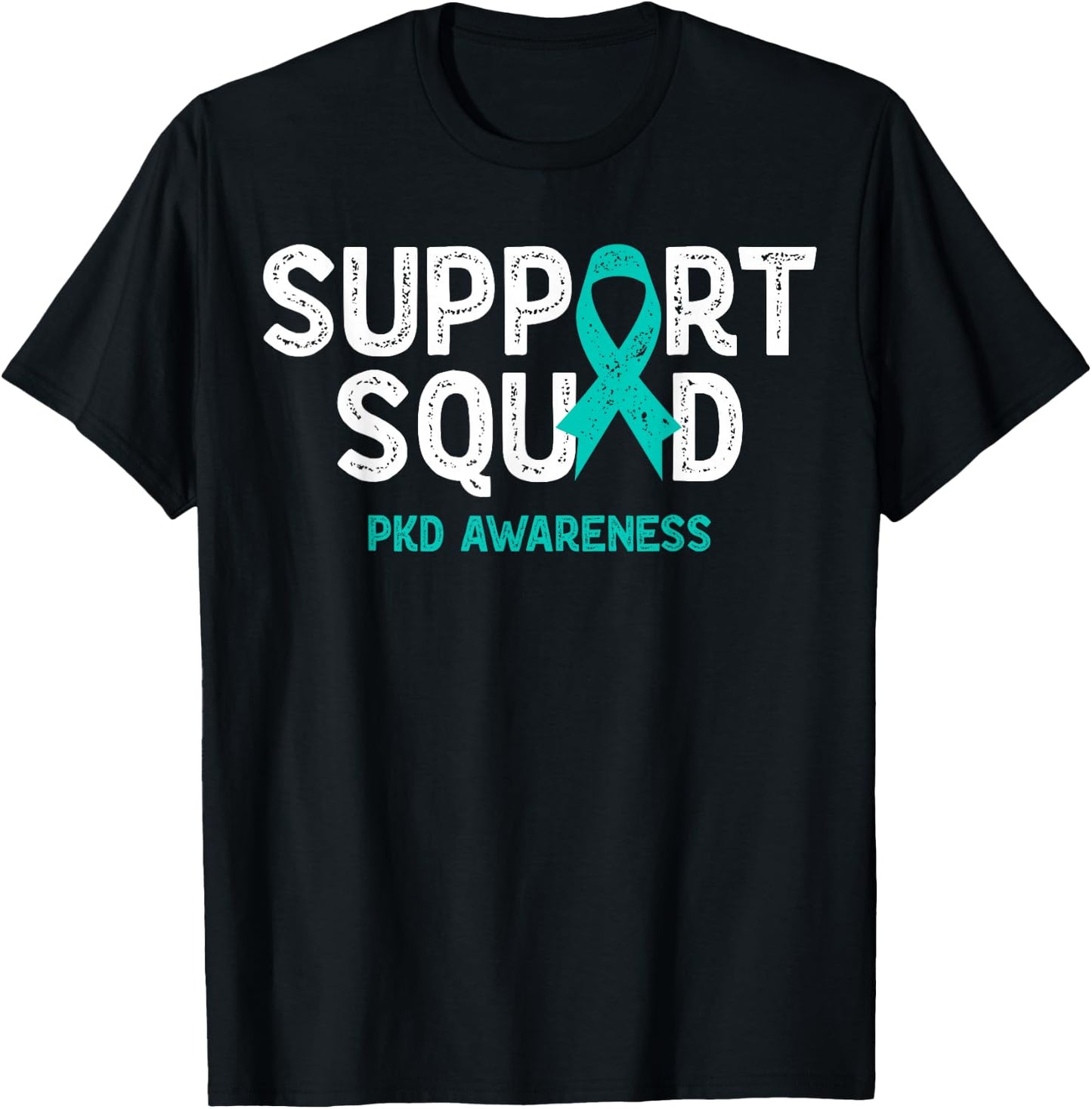 PKD Polycystic Kidney Disease Awareness Support Squad Family T-Shirt - T-Shirt | Black