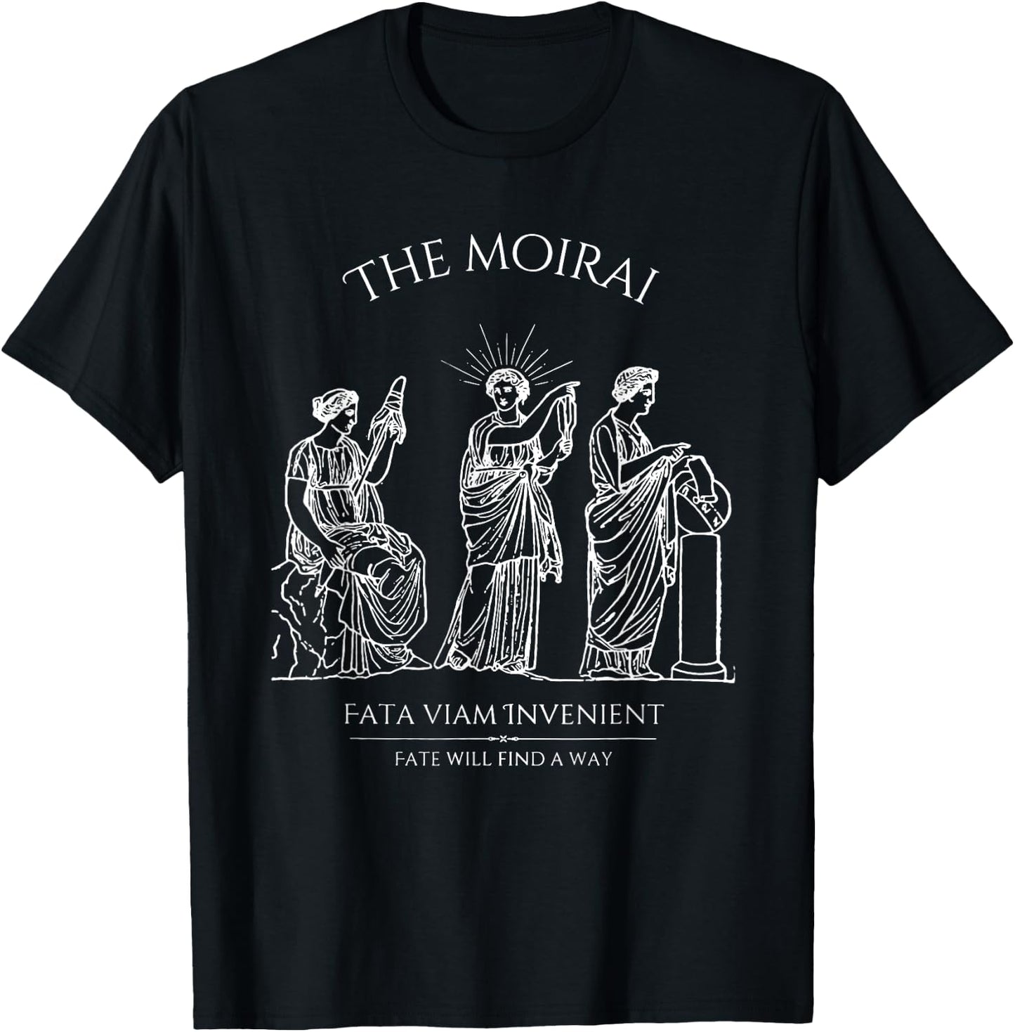 The Fates | Greek Mythology | Dark Academia | The Moirai T-Shirt - T-Shirt | Black