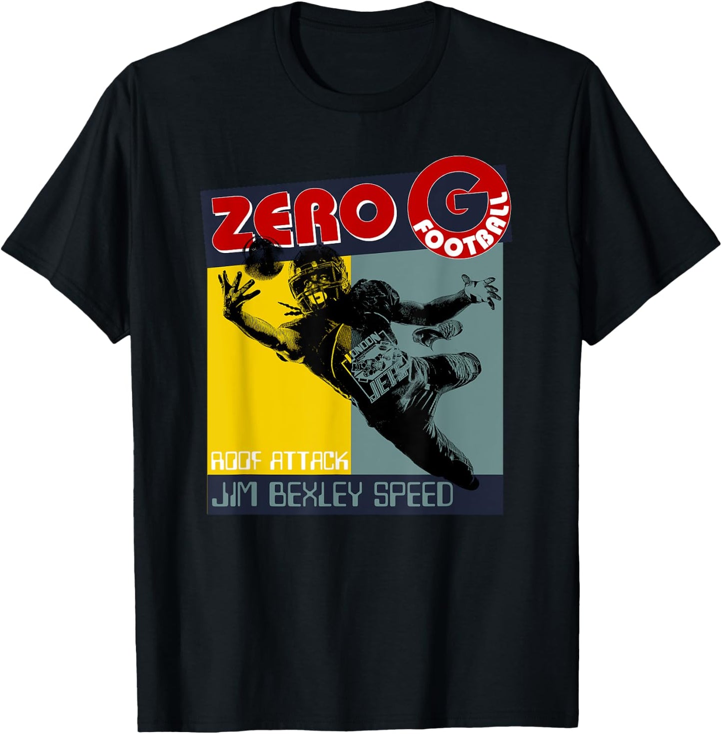 Jim Bexley Speed London Jets Zero Gee Football Roof Attack T-Shirt - T-Shirt | Black