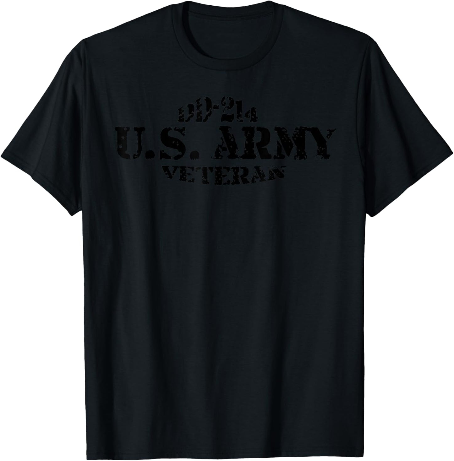 U.S. Army DD-214 Gift Military Veteran Proud American Retro T-Shirt - T-Shirt | Black