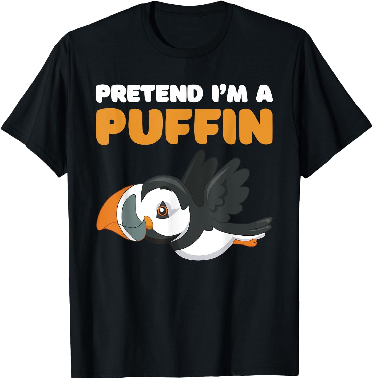 Let's pretend I'm a puffin halloween costume, icelandic bird T-Shirt - T-Shirt | Black