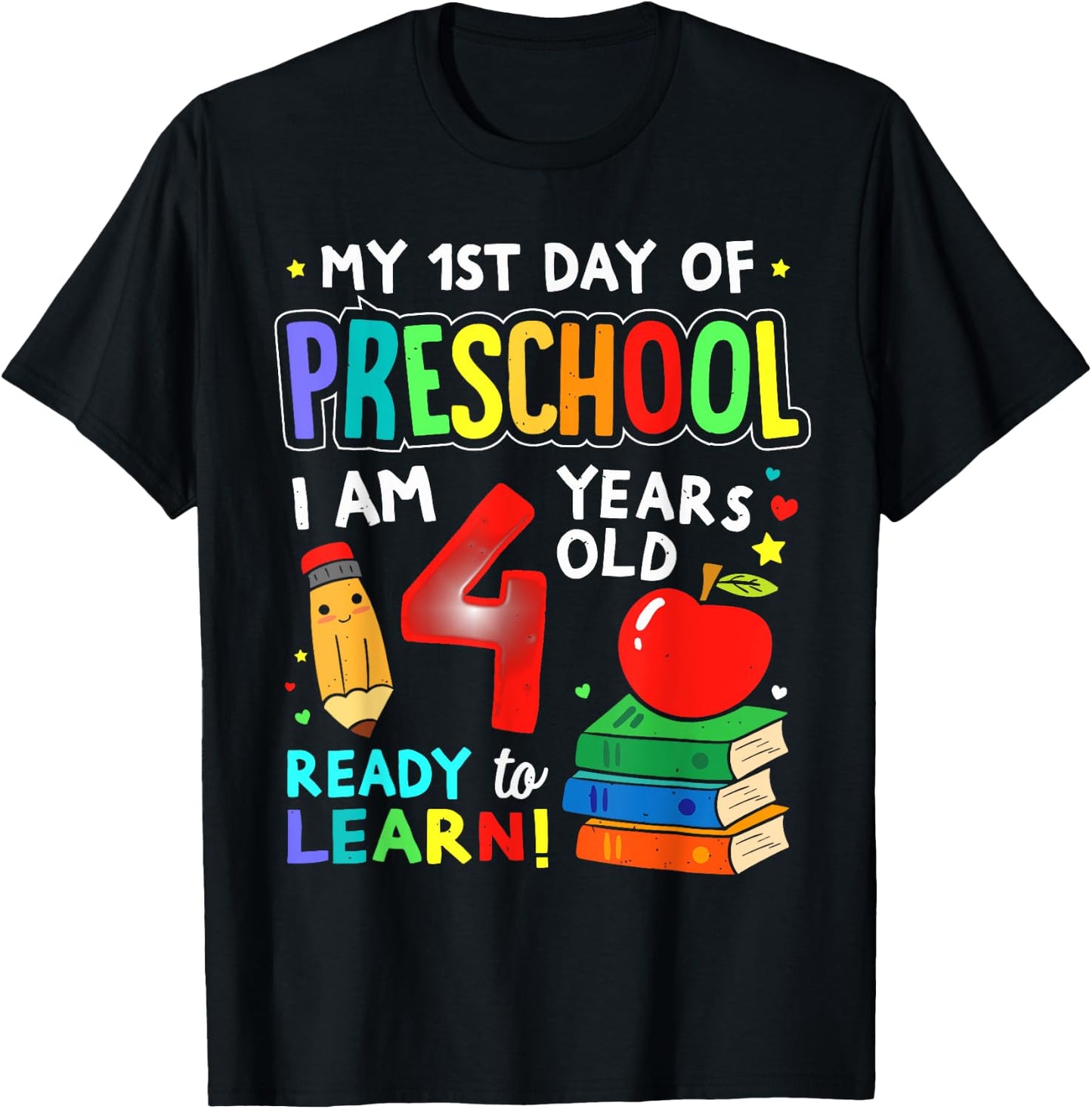My First Day of Preschool Boys Girls 1st Day of Prek Kids T-Shirt - T-Shirt | Black
