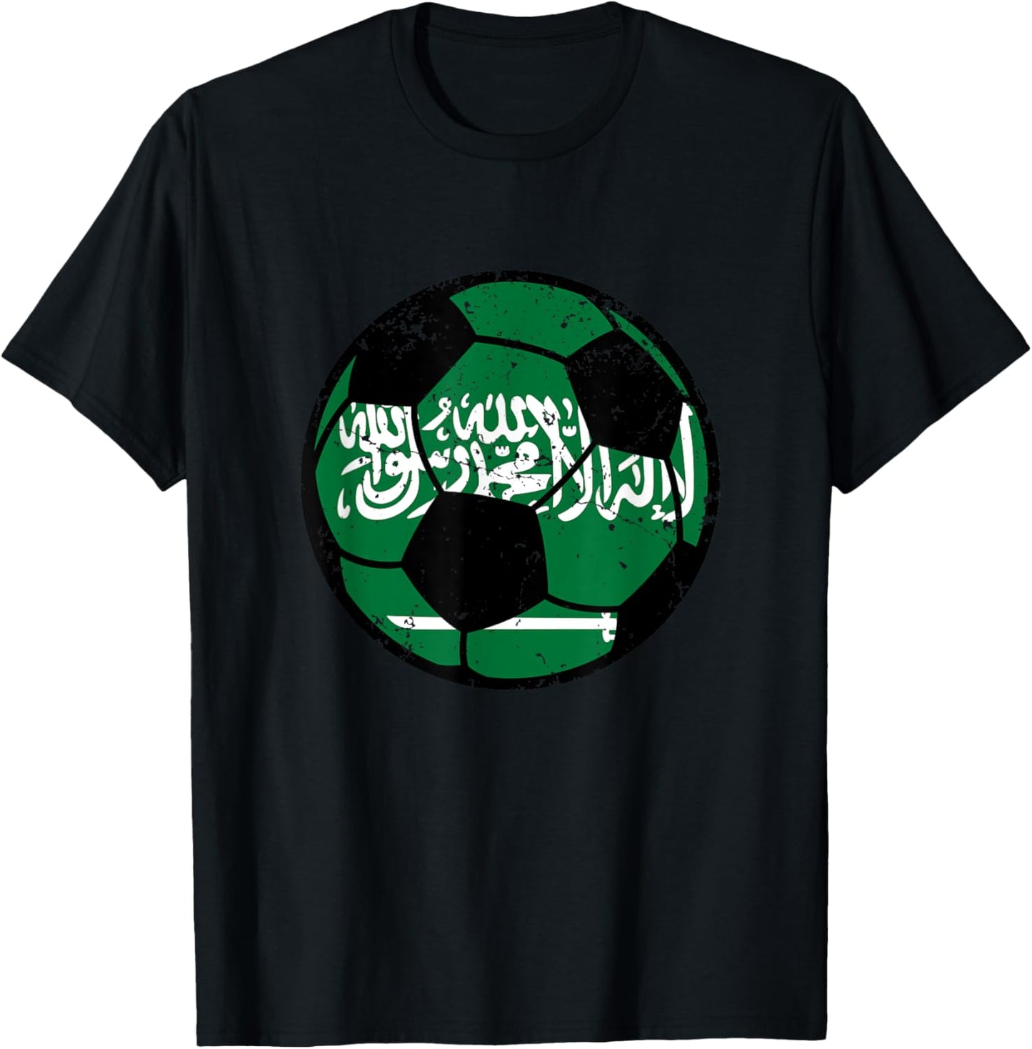 Saudi Arabia Flag Soccer Fans Football Lovers Saudia Fútbol T-Shirt - T-Shirt | Black