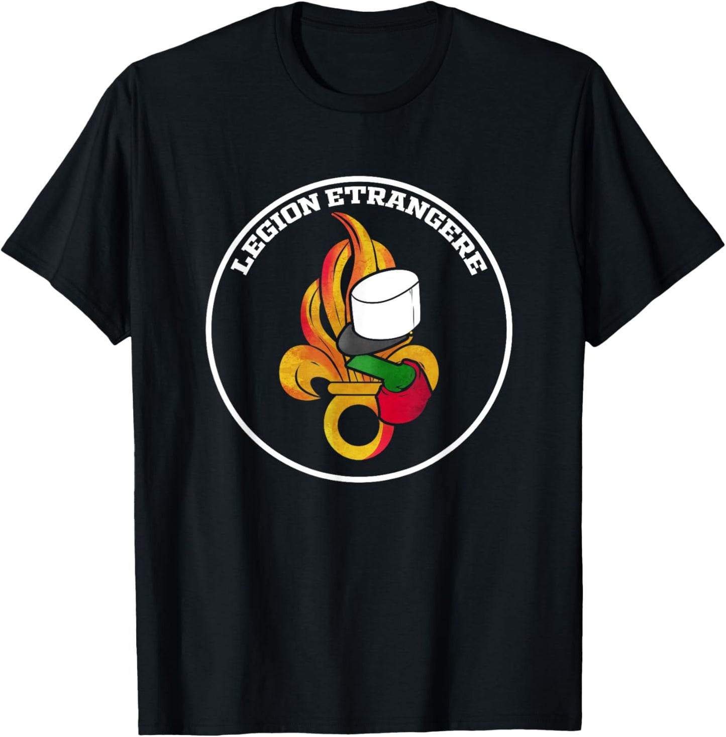 Legion Etrangere Crest & Uniform T-Shirt - T-Shirt | Black