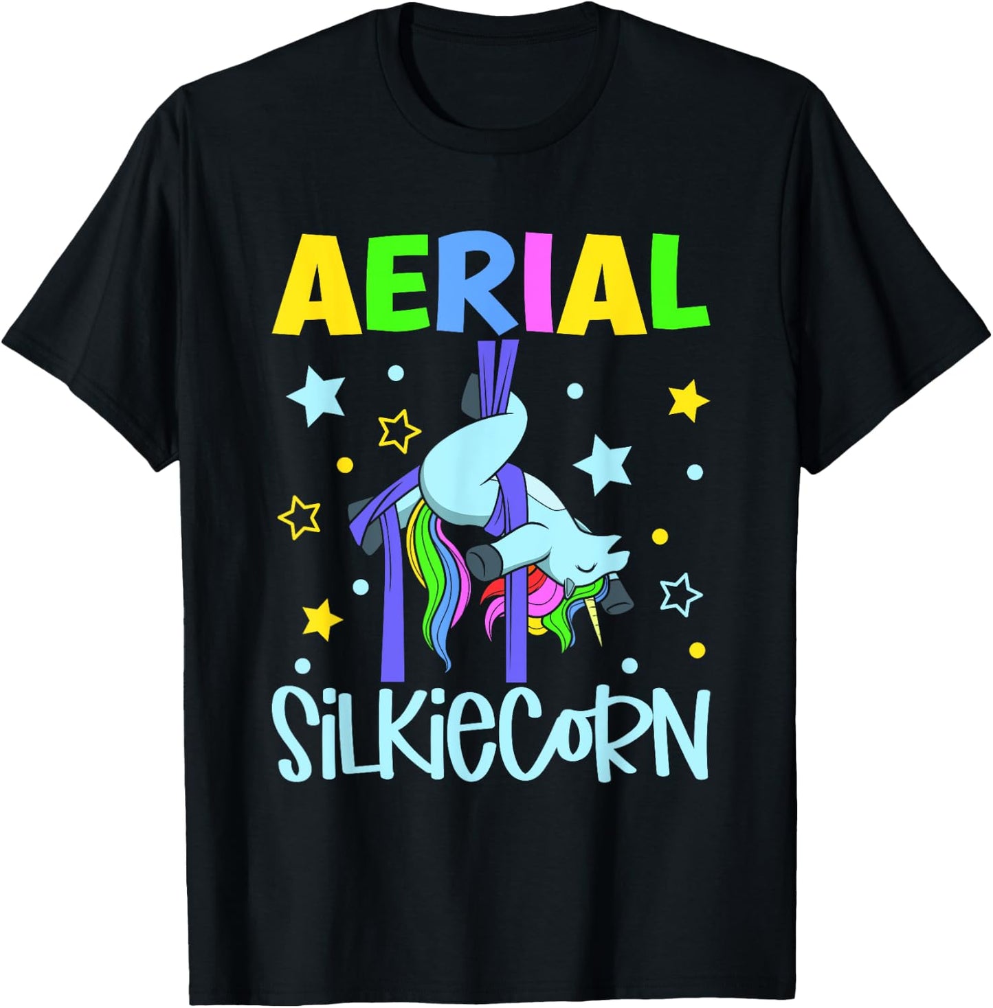 Aerial Silkiecorn - Aerial Silks T-Shirt - T-Shirt | Black