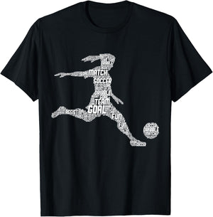 Soccer Girl Women Youth Player T-Shirt - T-Shirt | Black