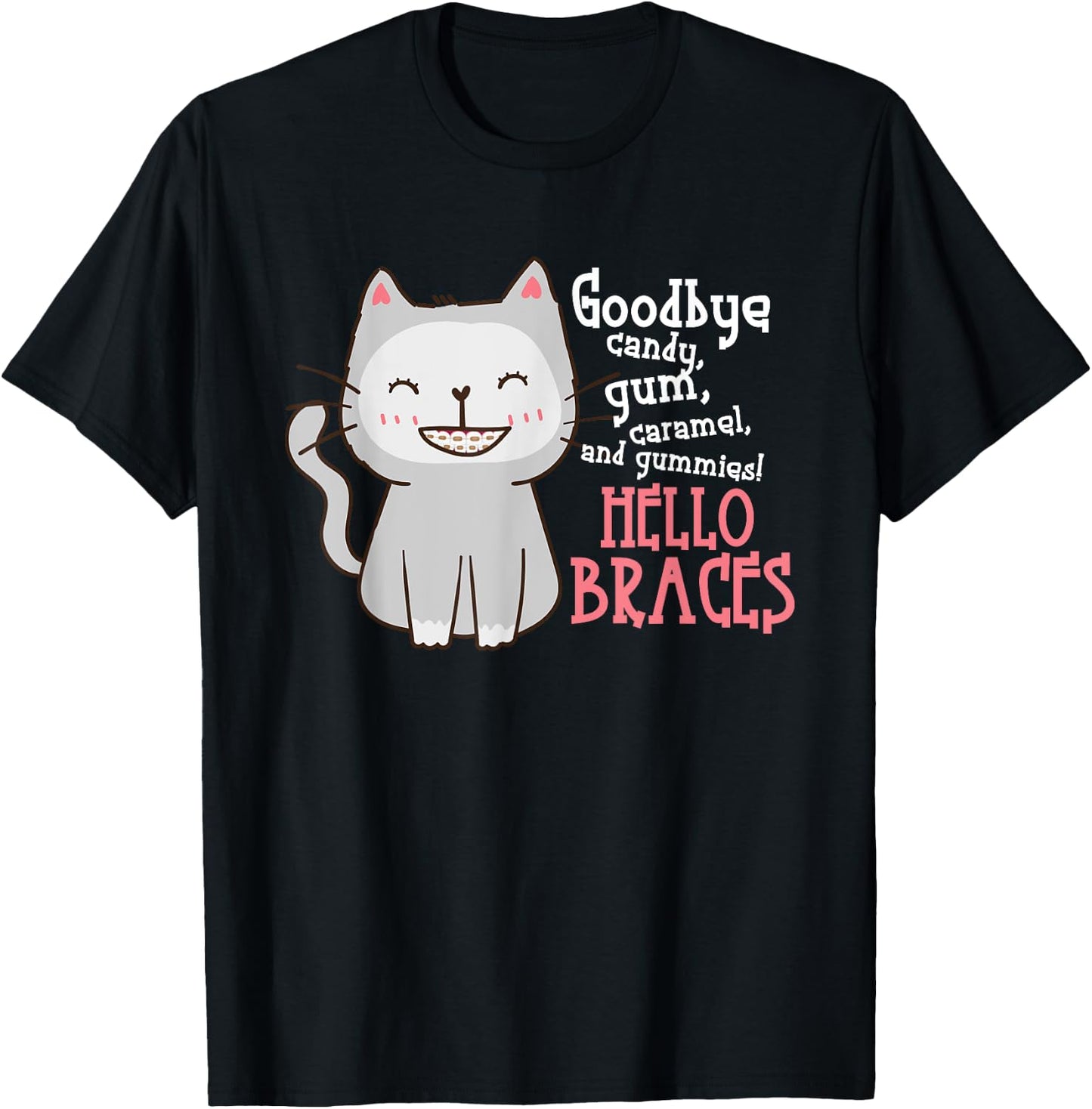 Orthodontist Animal Braces Boys Girls Kids Getting Braces T-Shirt - T-Shirt | Black