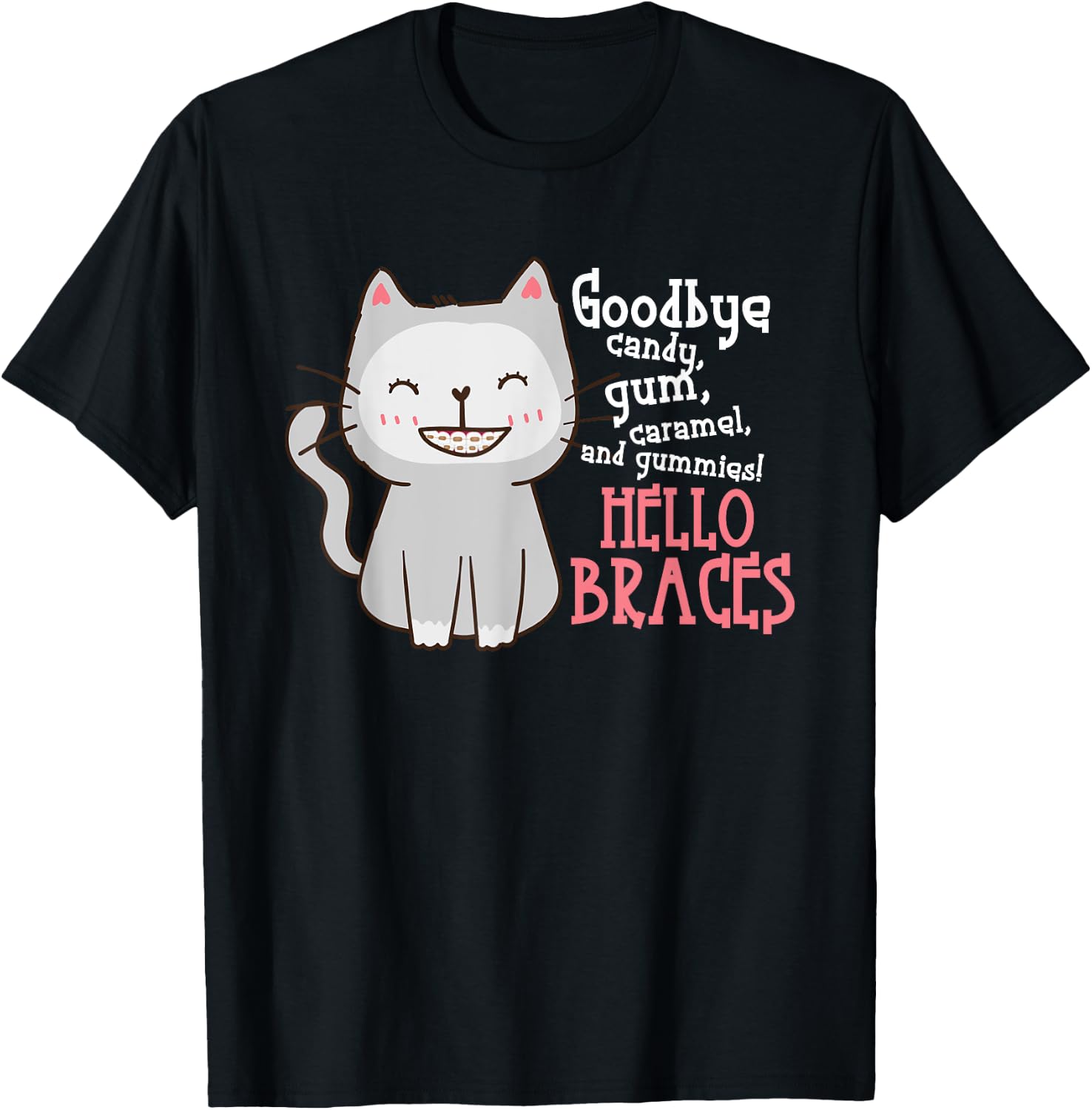 Orthodontist Animal Braces Boys Girls Kids Getting Braces T-Shirt - T-Shirt | Black
