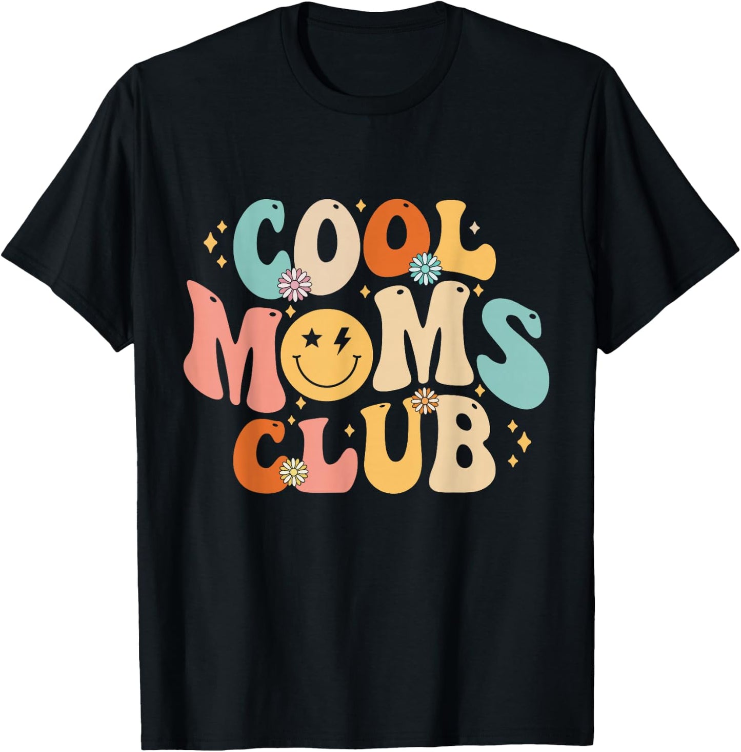 Cool Moms Club Shirt Mothers Day Mama Gift T-Shirt - T-Shirt | Black