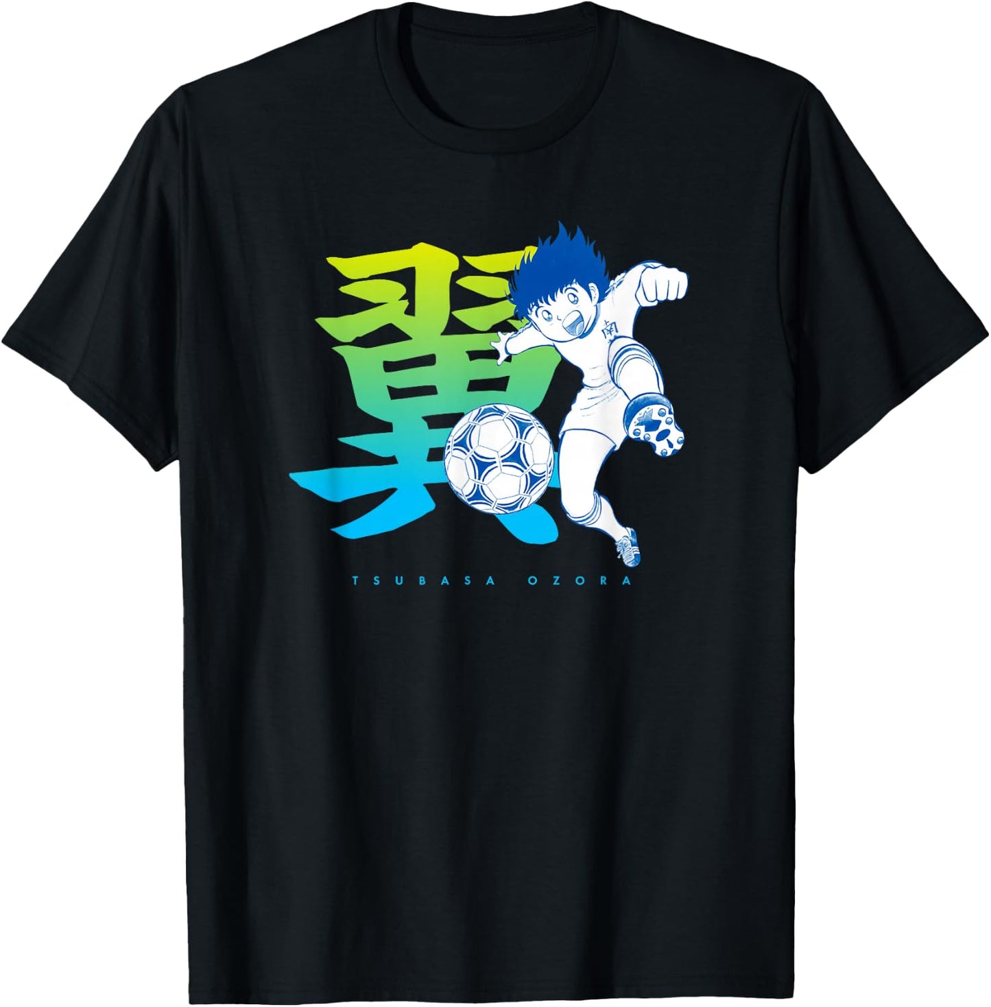Captain Tsubasa Tsubasa Ozora (Kick) T-Shirt - T-Shirt | Black