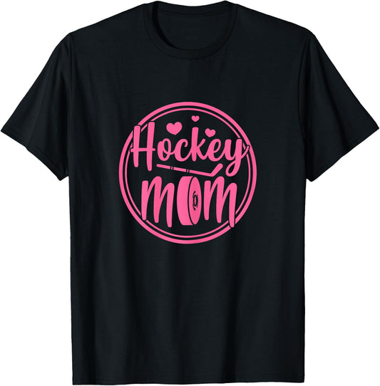Hockey Mom Ice Player Mother Mother's Day T-Shirt - T-Shirt | Black
