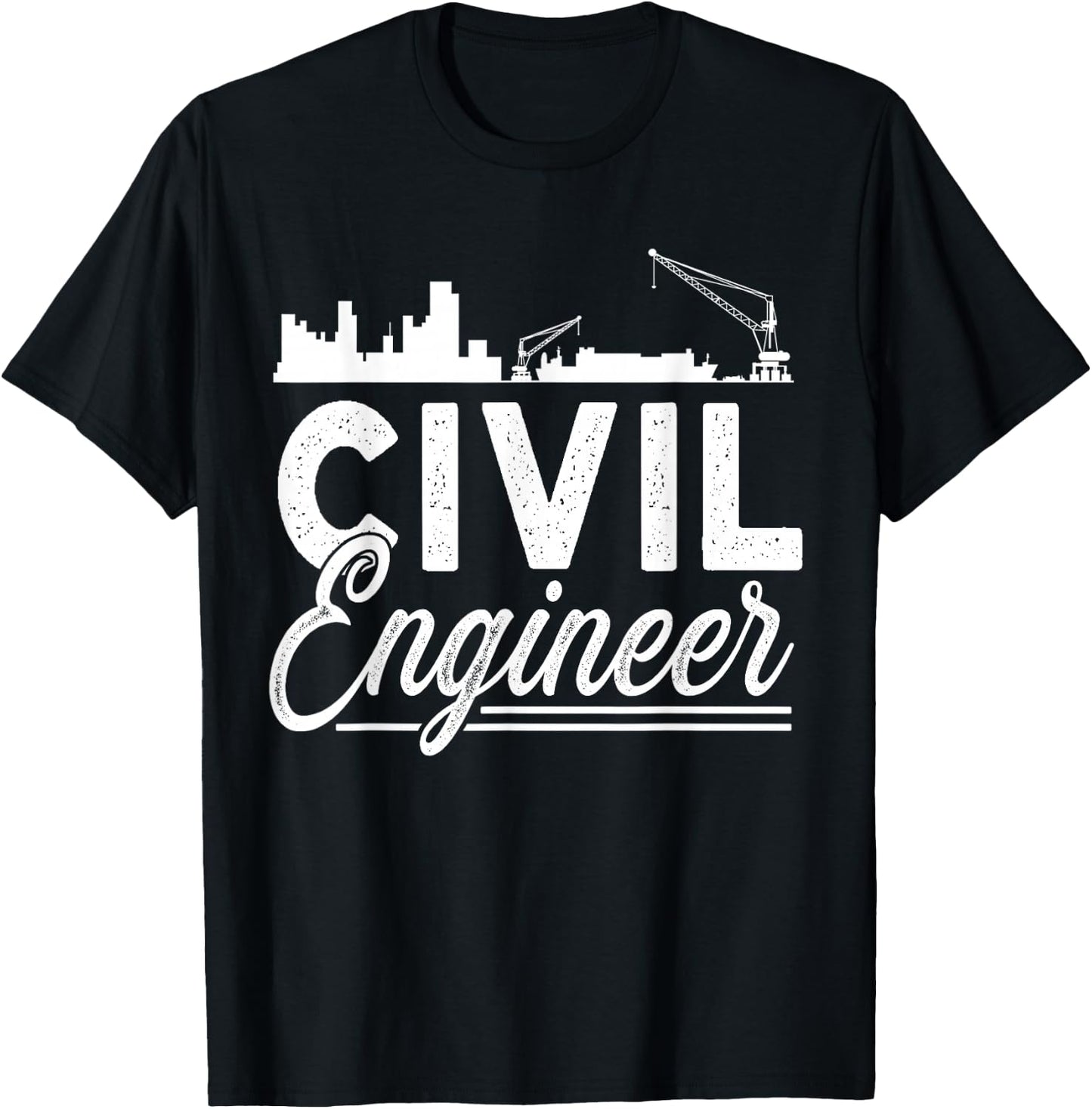 Civil Engineer Student Profession Engineering Job T-Shirt - T-Shirt | Black