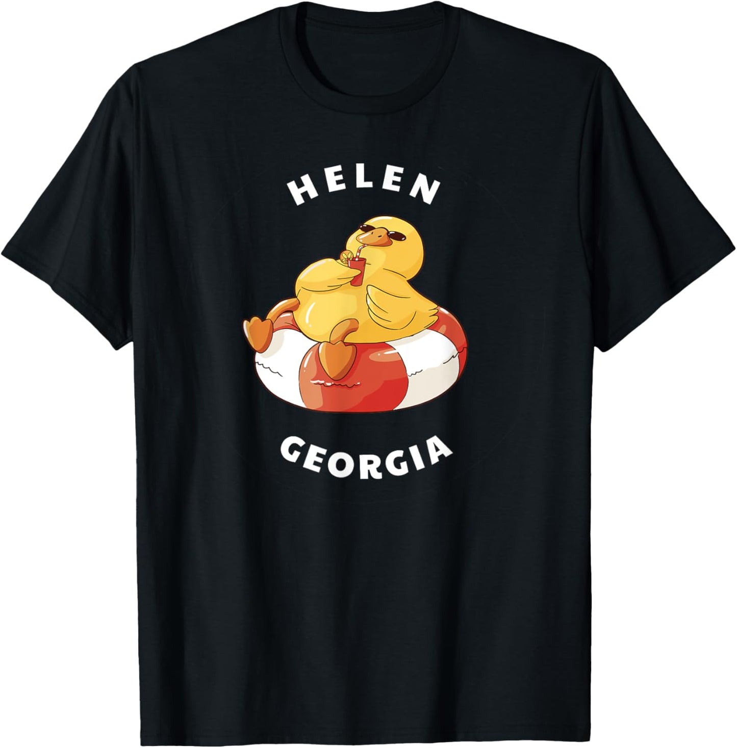 Helen Georgia Chattahoochee River Tubing GA Vacation T-Shirt - T-Shirt | Black