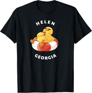 Helen Georgia Chattahoochee River Tubing GA Vacation T-Shirt - T-Shirt | Black
