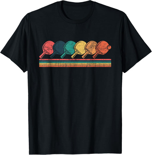 Retro Table Tennis - Tournament Player Ping Pong Enthusiast T-Shirt - T-Shirt | Black