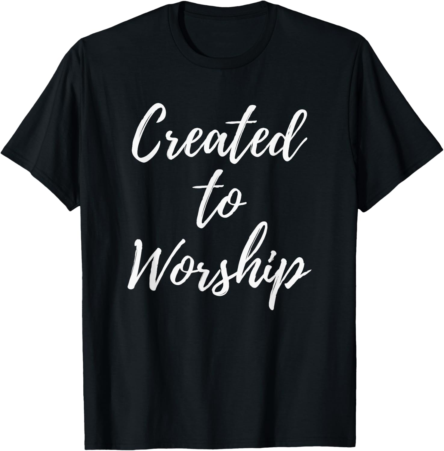 Created to Worship Christian Praise and Worship Music T-Shirt - T-Shirt | Black