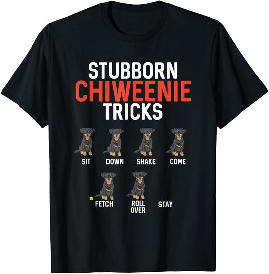 Stubborn Chiweenie Tricks Dog Owner Women T-Shirt - T-Shirt | Black