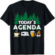 Today's Agenda | Coffee Camping Beer Campfire | Camper T-Shirt - T-Shirt | Black