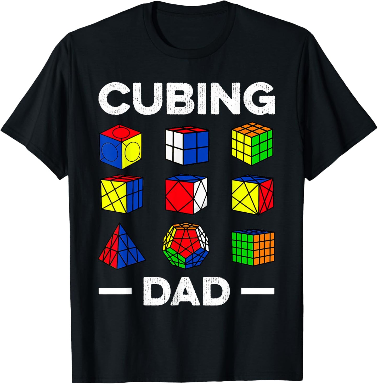 Cubing Dad Speedcubing Speedsolving Cuber T-Shirt - T-Shirt | Black