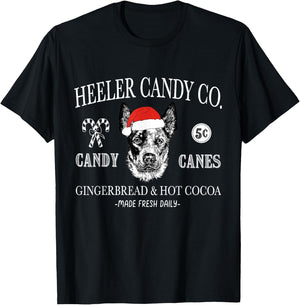 Funny Santa Australian Cattle Dog Christmas Vintage Holiday Men Women Kids T-Shirt - T-Shirt | Black