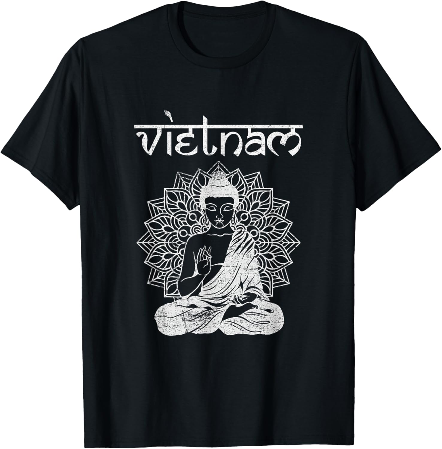 Vintage Vietnam Shirt Buddha Spiritual Saigon Hanoi T-Shirt - T-Shirt | Black