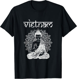 Vintage Vietnam Shirt Buddha Spiritual Saigon Hanoi T-Shirt - T-Shirt | Black