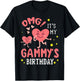 Hearts Faces Dancing Together OMG It's My Gammy's Birthday T-Shirt - T-Shirt | Black