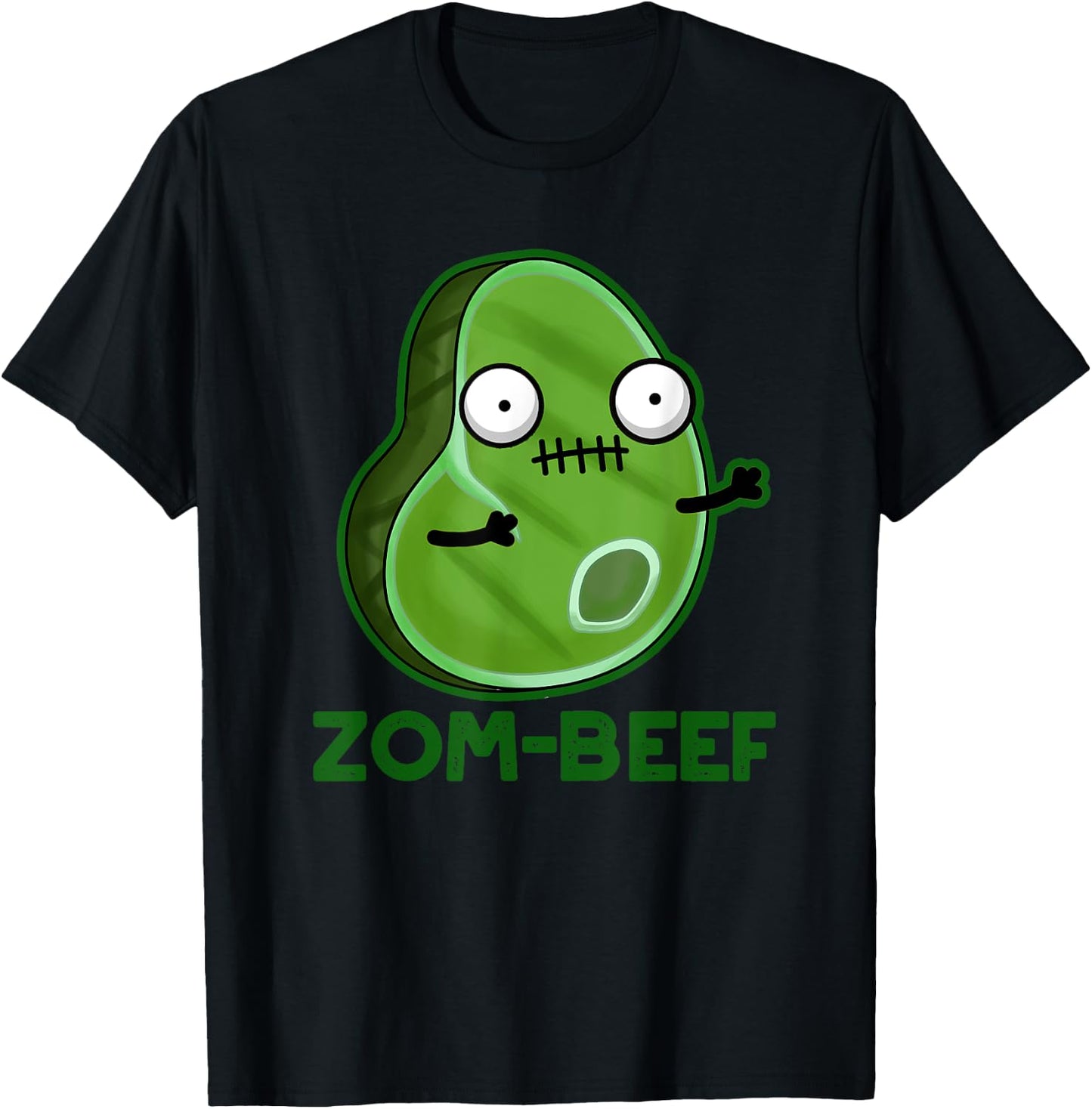 Zom-beef Funny Zombie Beef Pun T-Shirt - T-Shirt | Black