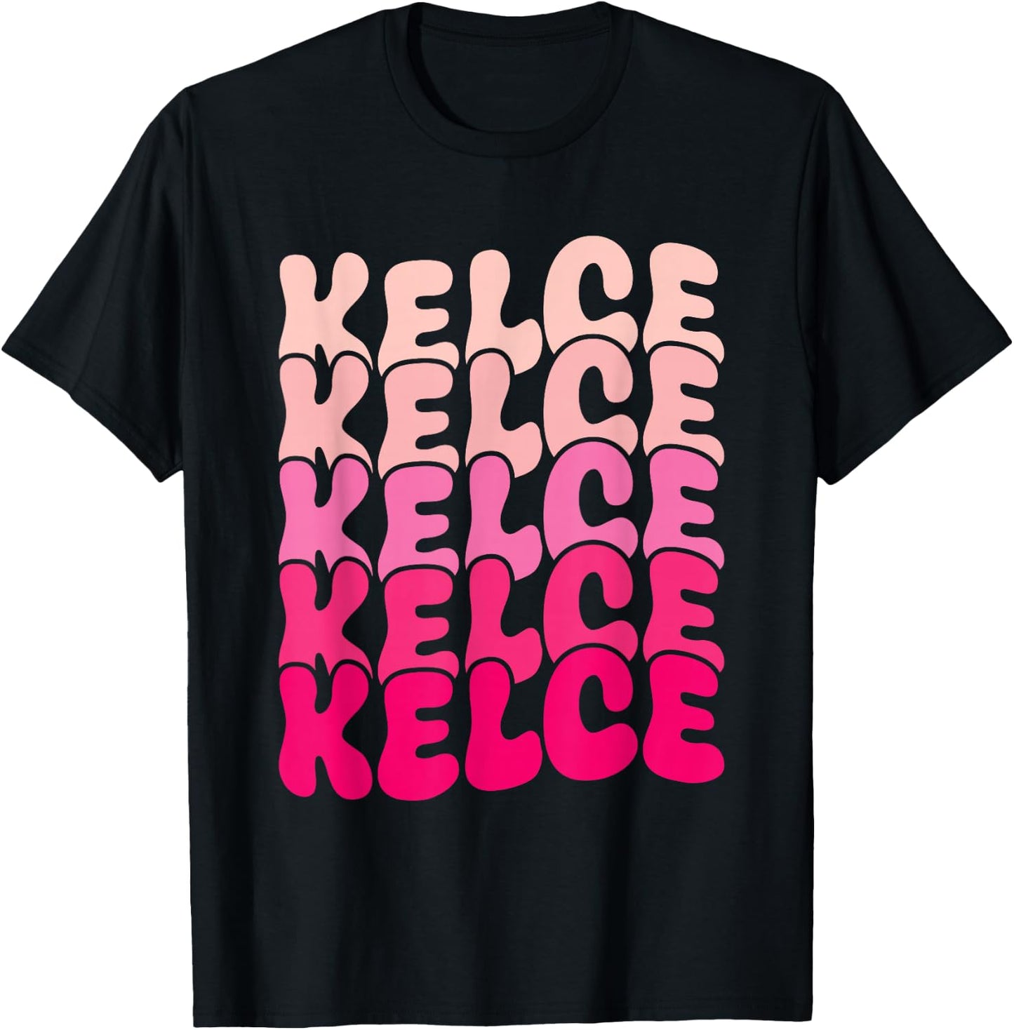 Kelce Vintage Personalized Name I Love Kelce T-Shirt - T-Shirt | Black