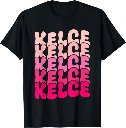 Kelce Vintage Personalized Name I Love Kelce T-Shirt - T-Shirt | Black