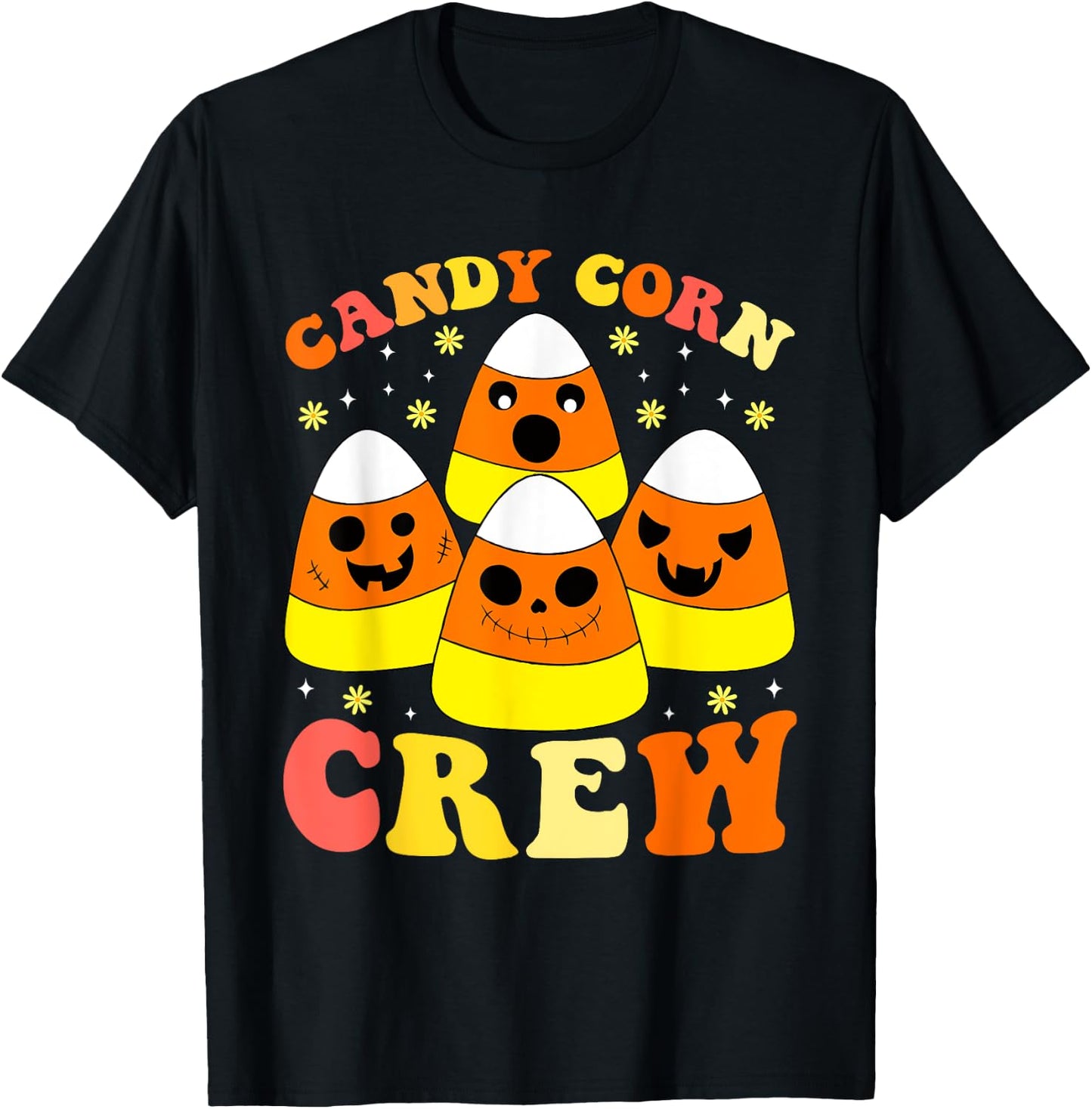 Halloween Candy Corn Squad Team Candy Corn Crew Halloween T-Shirt - T-Shirt | Black
