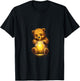 Bear Honey Jar Grizzly Kawaii T-Shirt - T-Shirt | Black