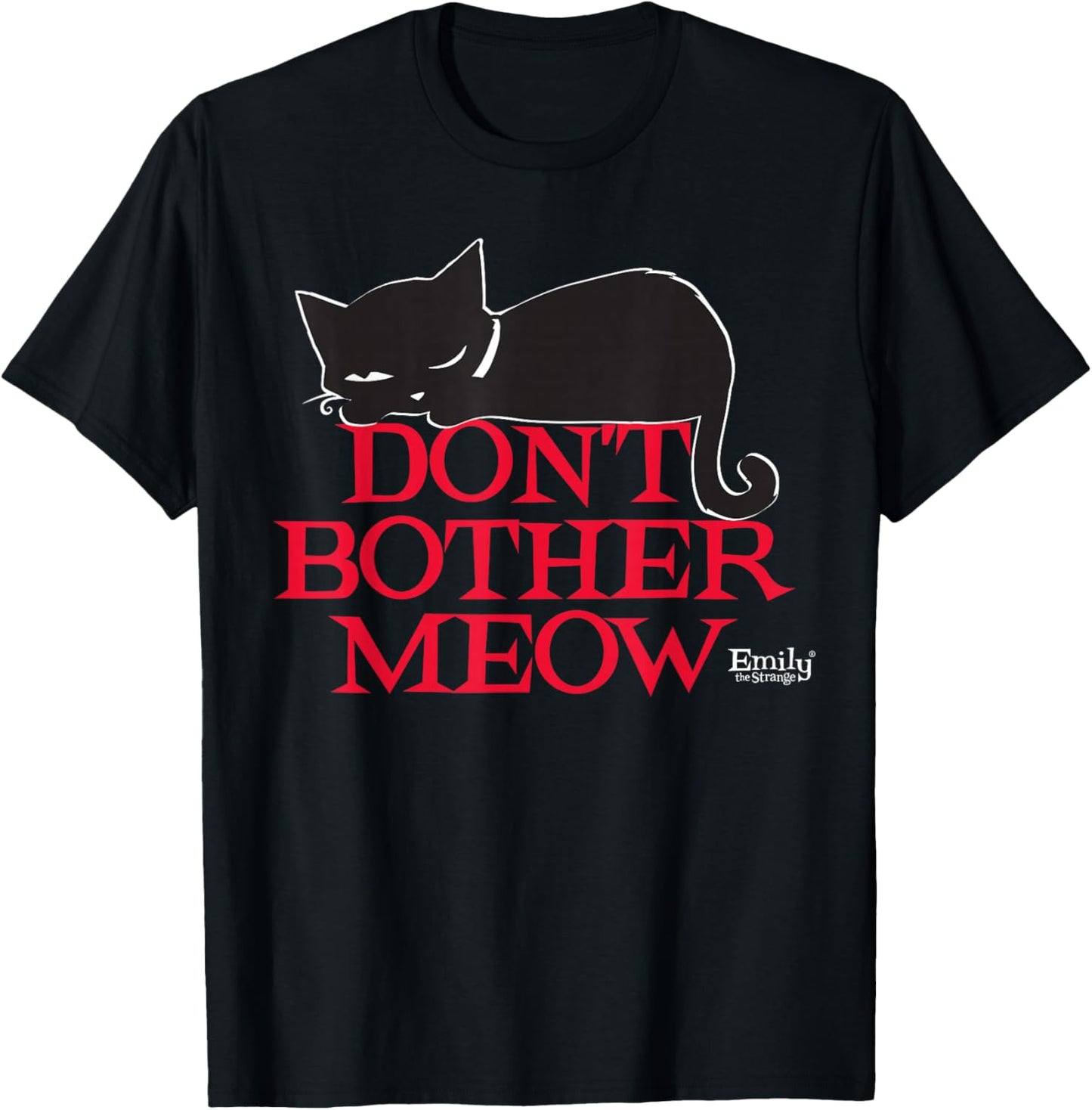 Emily The Strange Don't Bother MEow T-Shirt - T-Shirt | Black