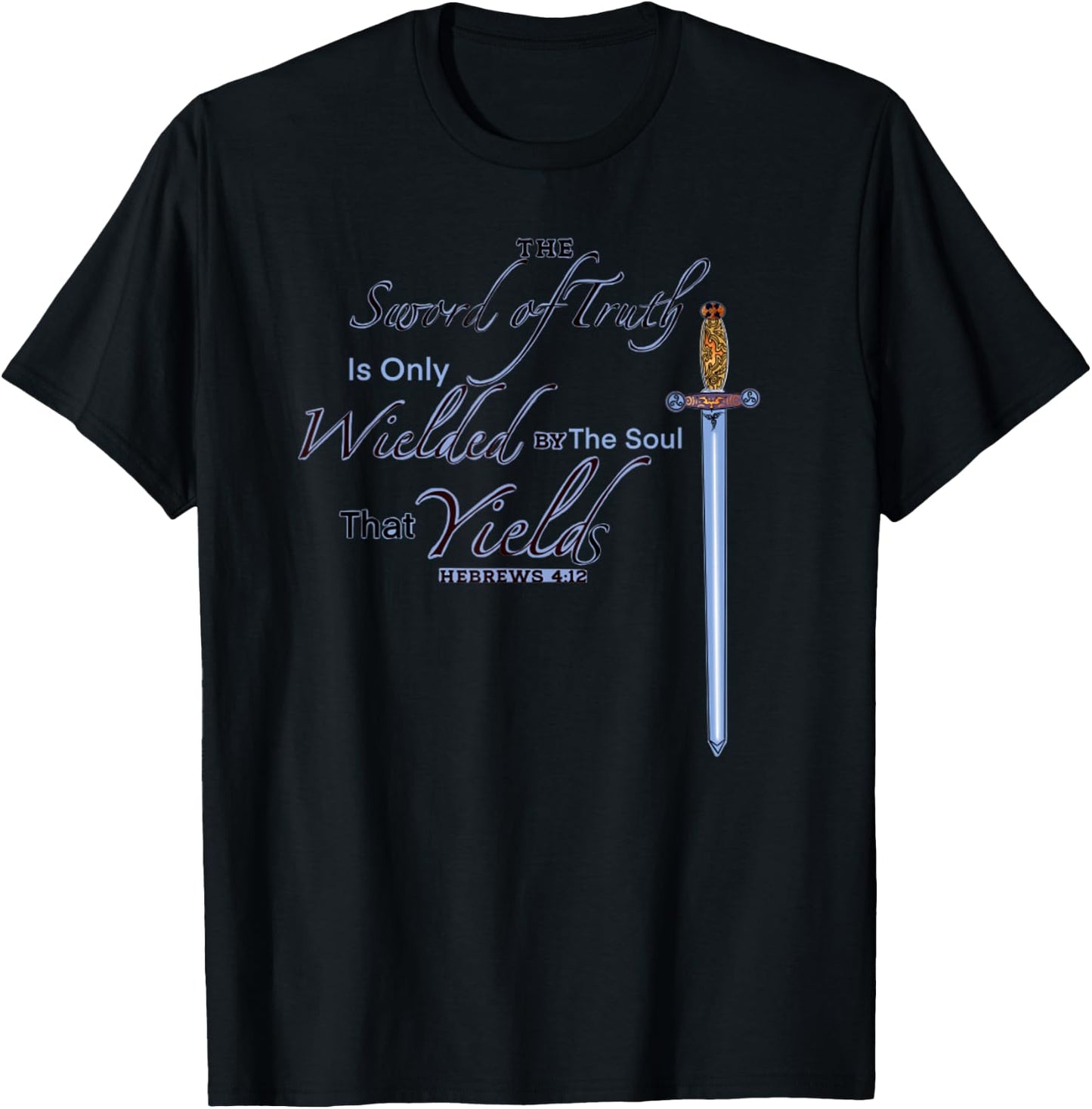 Vintage Sword Of Truth Faith Bible Quotes Jesus T-Shirt - T-Shirt | Black