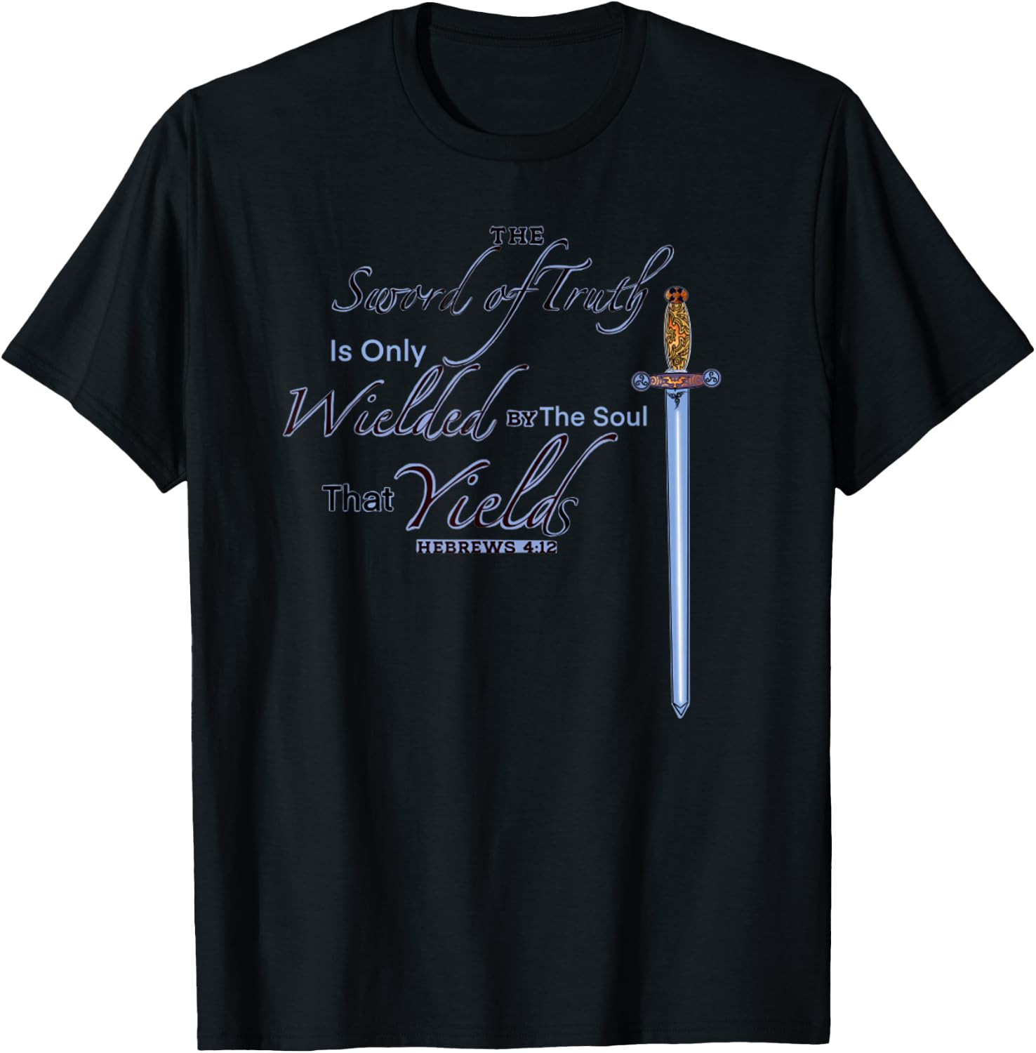 Vintage Sword Of Truth Faith Bible Quotes Jesus T-Shirt - T-Shirt | Black