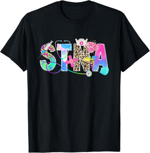 STNA State Tested Nursing Assistant Cute STNA Nurse T-Shirt - T-Shirt | Black