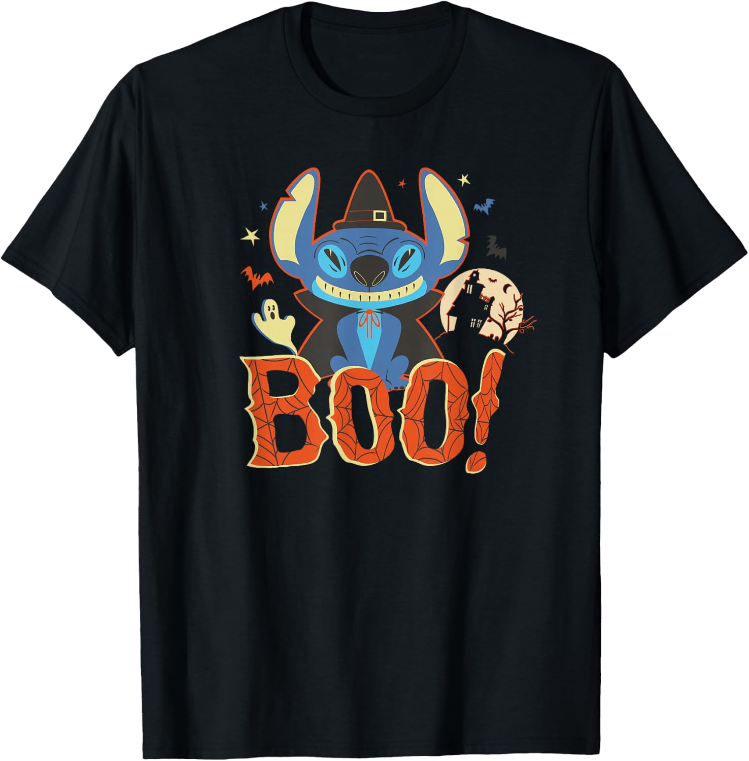 Disney Lilo & Stitch Halloween Stitch Costume Boo! T-Shirt - T-Shirt | Black