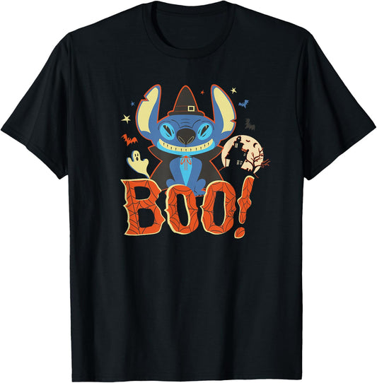 Disney Lilo & Stitch Halloween Stitch Costume Boo! T-Shirt - T-Shirt | Black