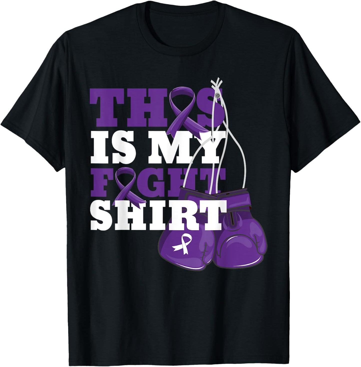 This Is My Fight Shirt Crohn's disease Fighter Support T-Shirt - T-Shirt | Black