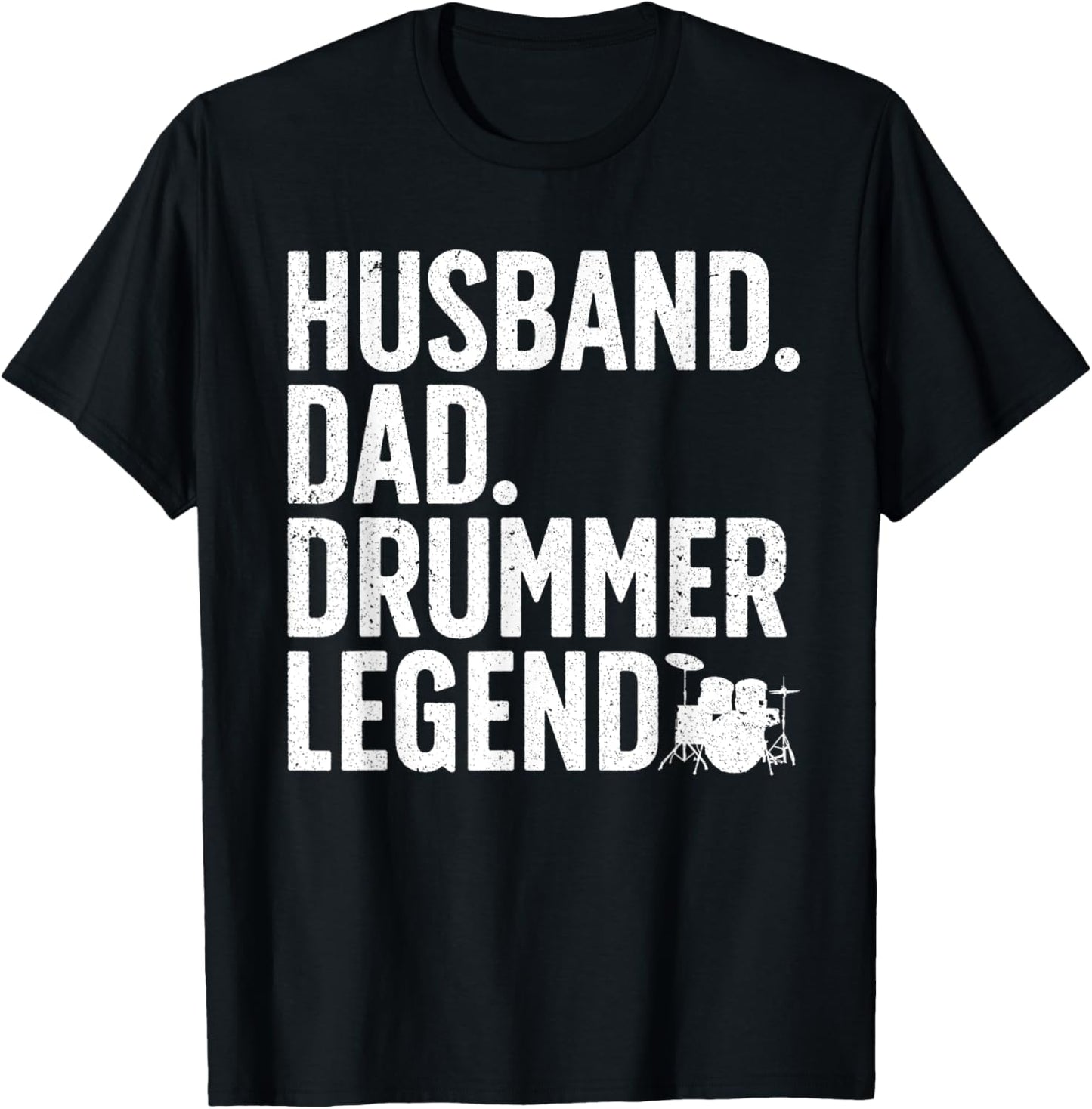 Best Drummer Dad Husband Drumming Sticks Set Novelty T-Shirt - T-Shirt | Black