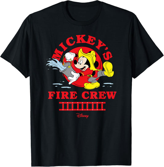 Mickey - FIre Crew Mickey Water Bucket T-Shirt - T-Shirt | Black