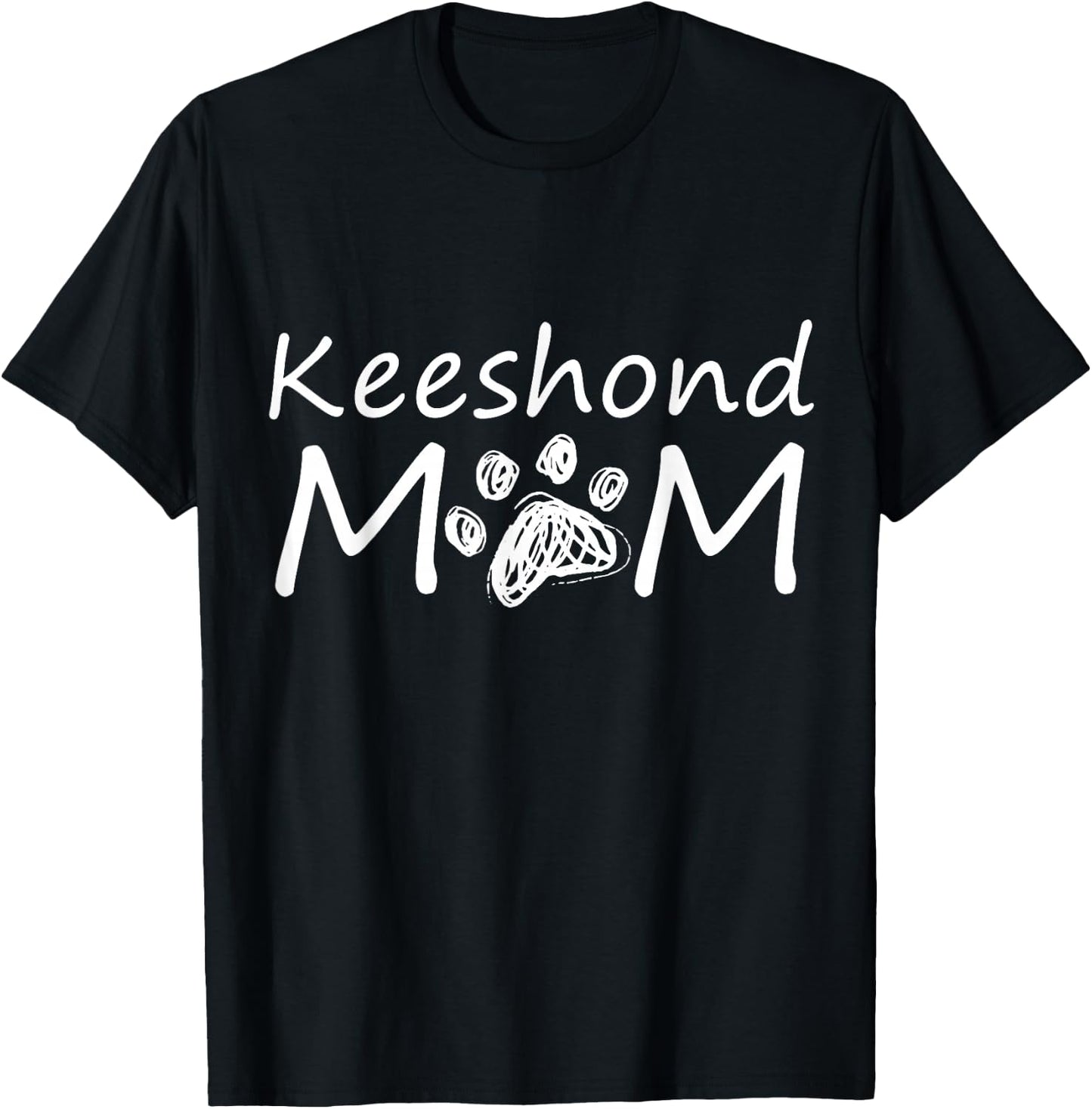 Keeshond Mom Puppy Owner Dog Breed Mommy Mother Mama T-Shirt - T-Shirt | Black