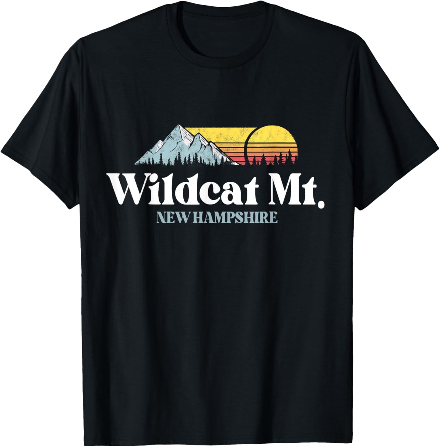 Wildcat Mountain, NEW HAMPSHIRE, Ski Slopes Snowboard Hiking T-Shirt - T-Shirt | Black