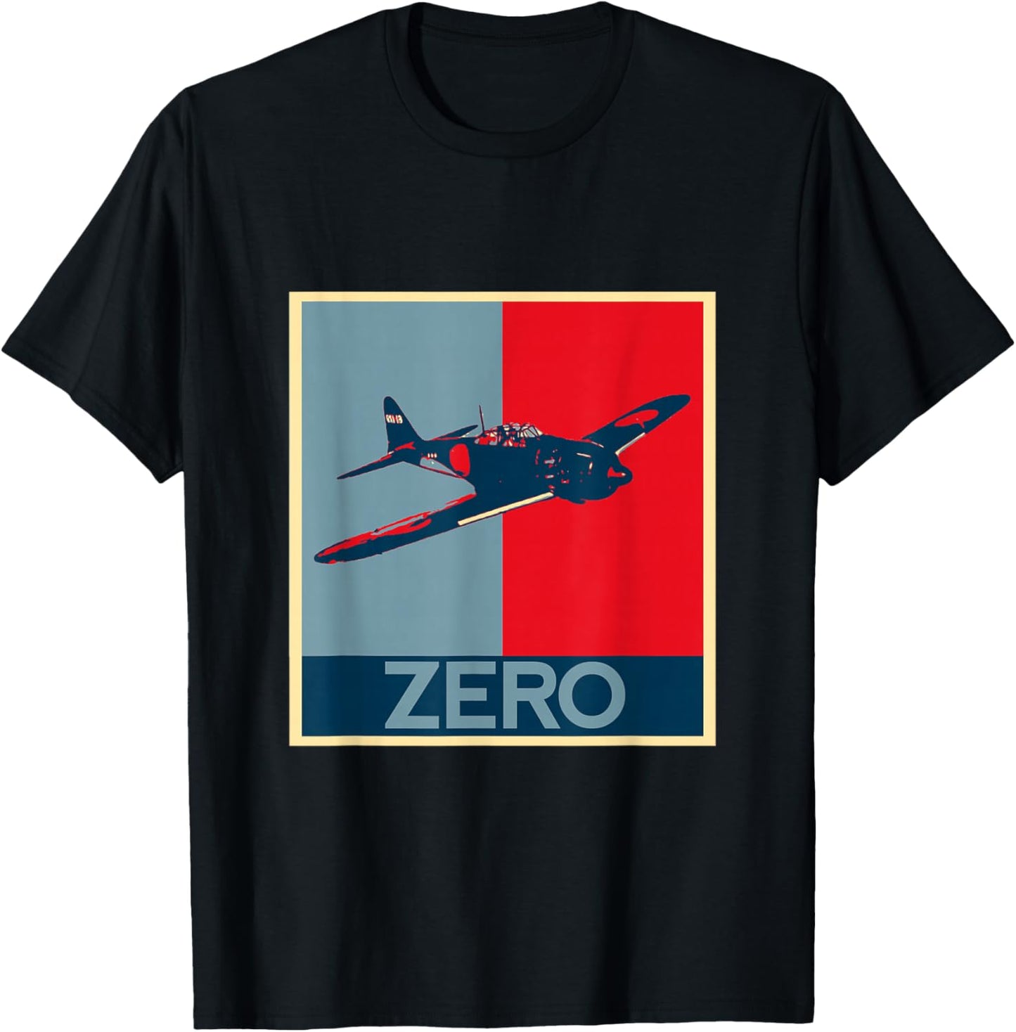 Funny , Zero Fighter Plane, Military Men's, Airplane, WW2, WWII, Military Aircraft, Goods, Clothes, Gift T-Shirt - T-Shirt | Black