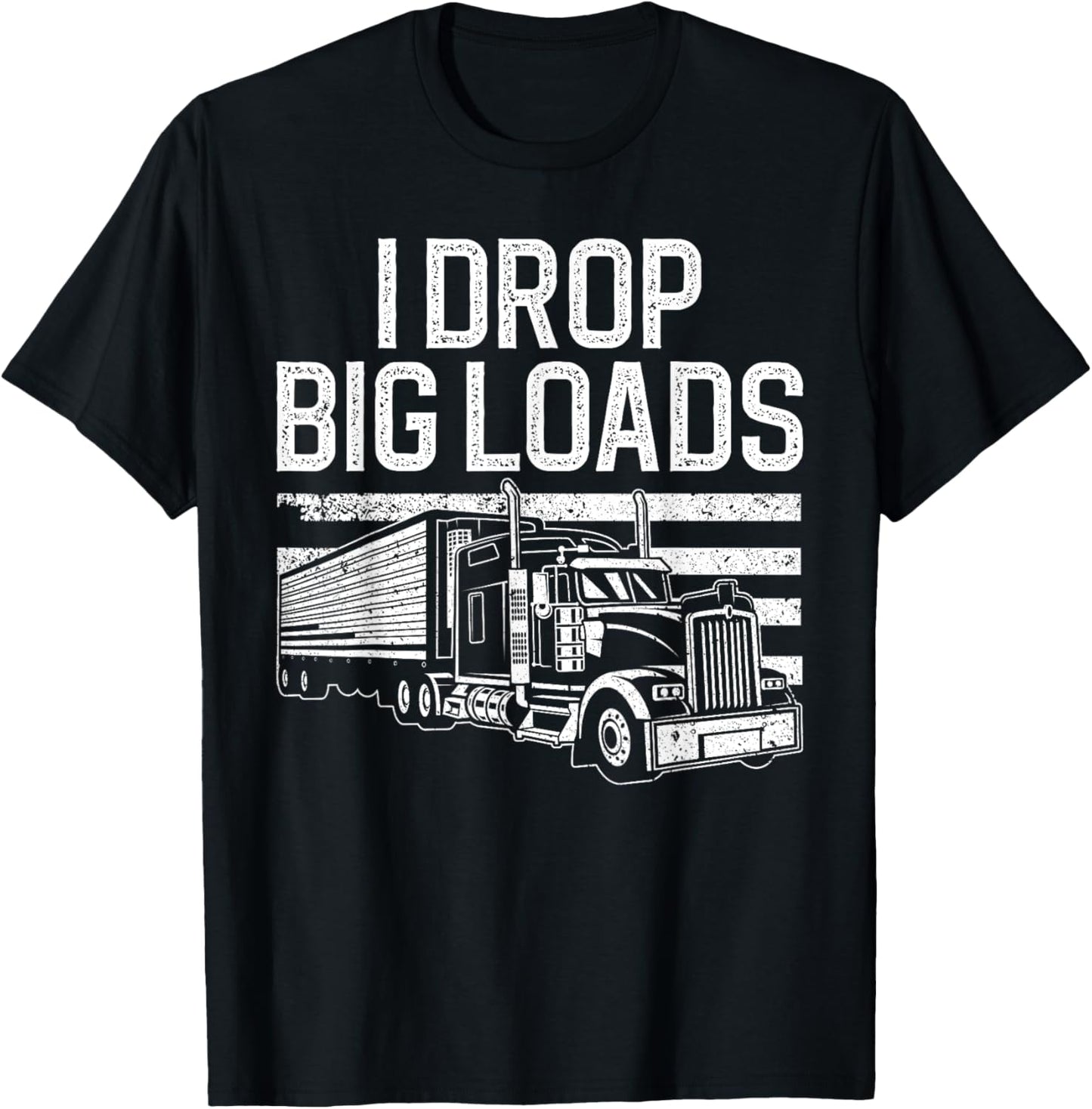 Funny Trucker Design Women Semi Truck Driver Lover T-Shirt - T-Shirt | Black