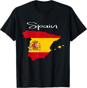 Spain , Spanish Clothes, Spain Shirts Spain T-Shirt - T-Shirt | Black