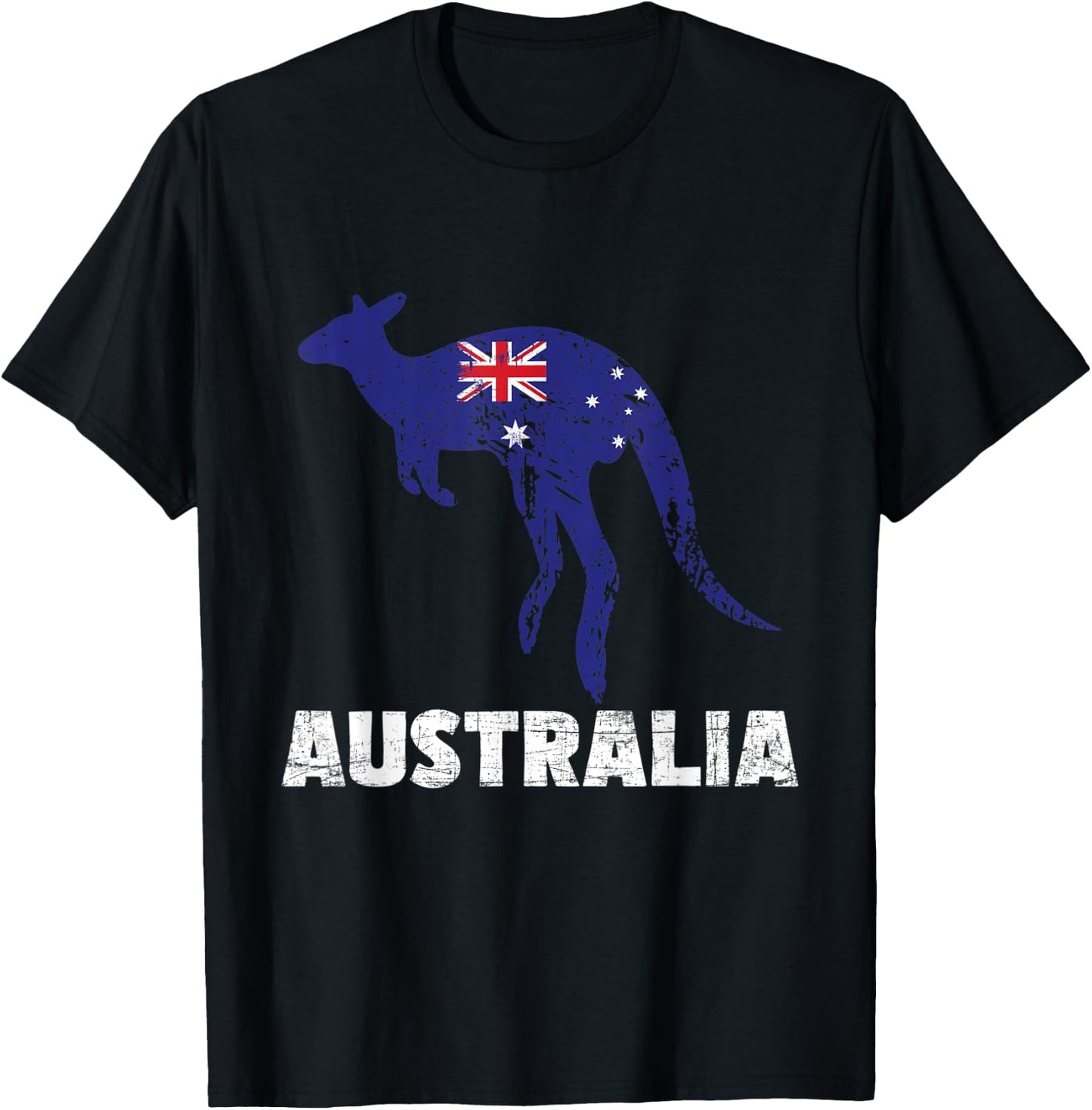 Mother And Baby Kangaroo - Marsupial Australia Animal Lover T-Shirt - T-Shirt | Black